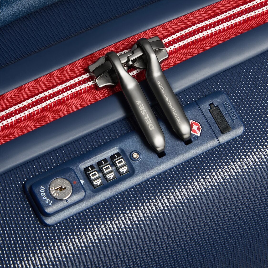 Delsey Paris Chatelet Air 2.0 4-Double Wheels Cabin Trolley Luggage Case with Zip Securitech 2 - Blue