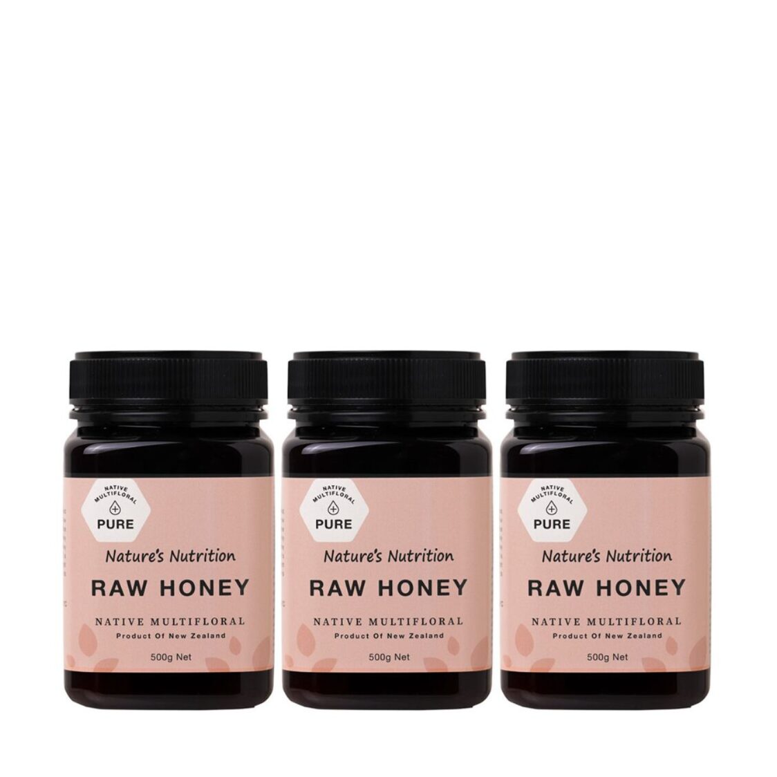 Nature’s Nutrition Raw Honey 500G (3 Bottles)