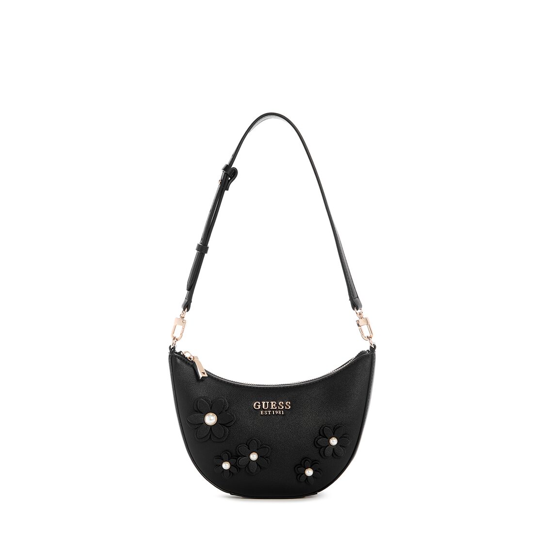 Guess Zaria Mini Top Zip Shldr Bag - Black