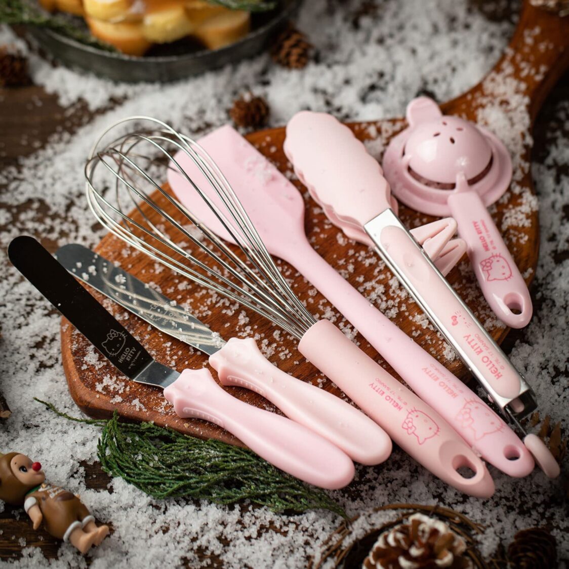 Chefmade Stainless Steel With Silicone Handle Cake Spatula 2Pc Hello Kitty (1898cm-KT7015)