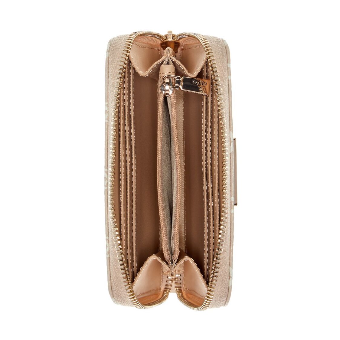 Guess Amorette Slg Med Zip Around - Cognac