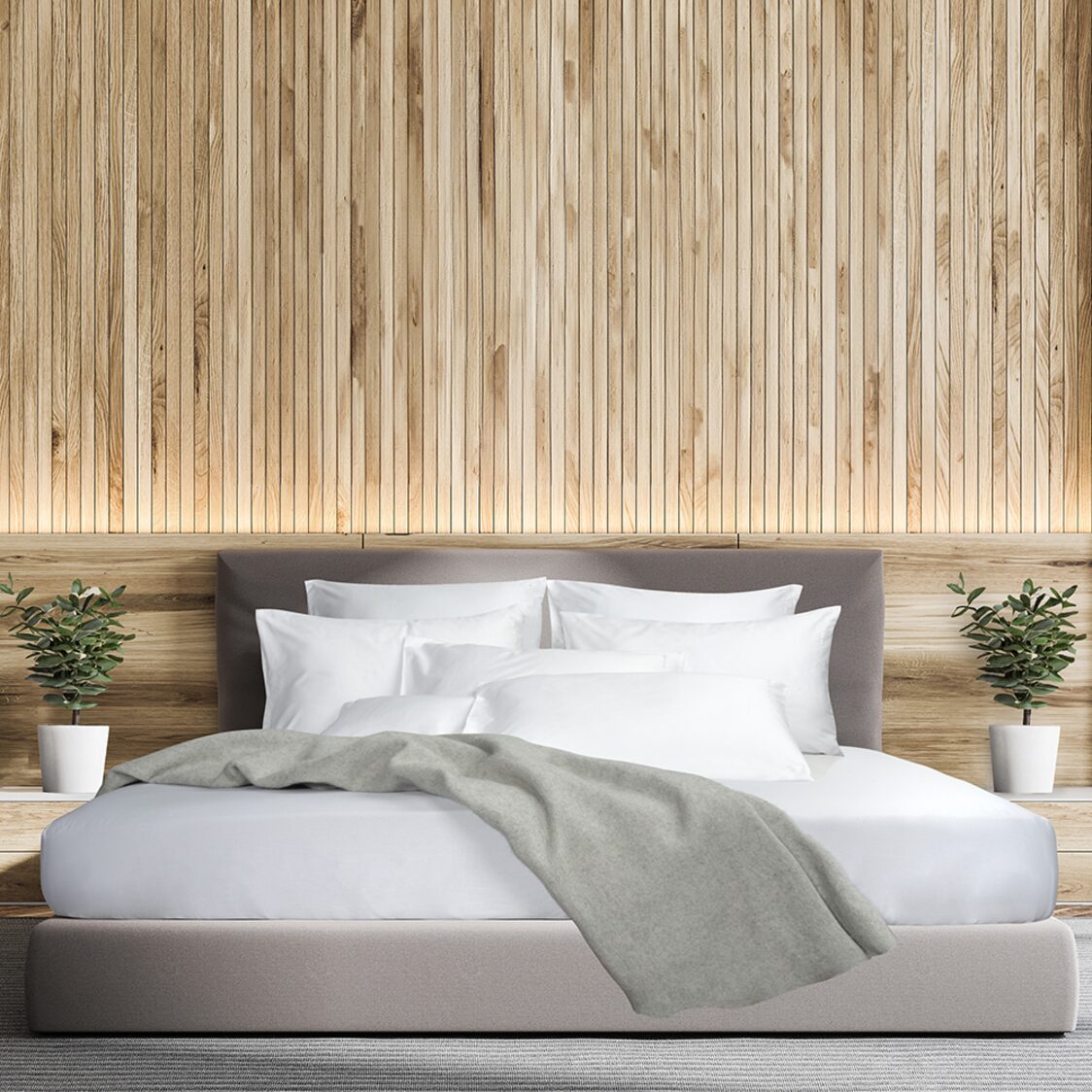 Marie Claire Solid King Fitted Sheet Set - Cloud White