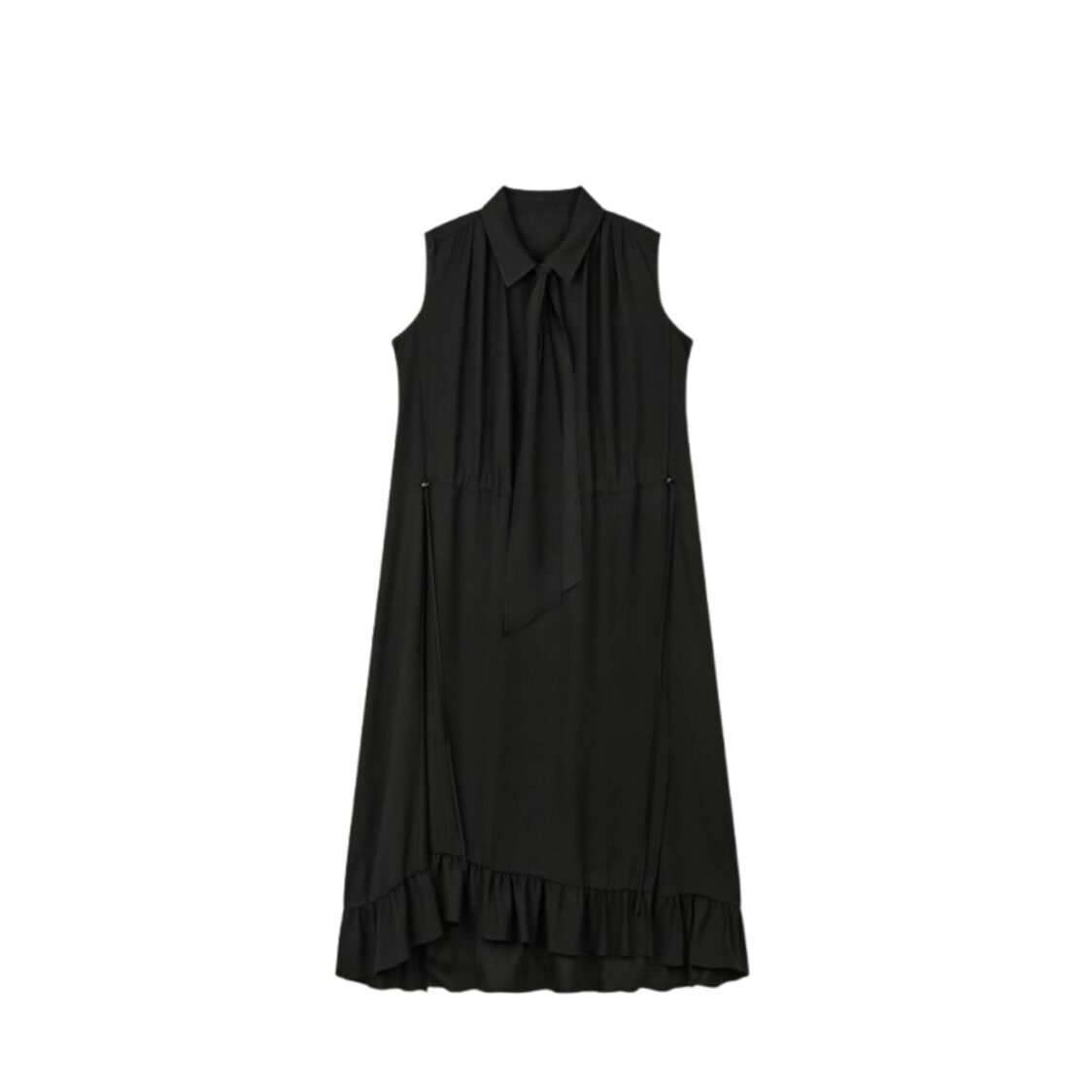 Voice Of Voices Lace Sleeveless Tie Dress Black