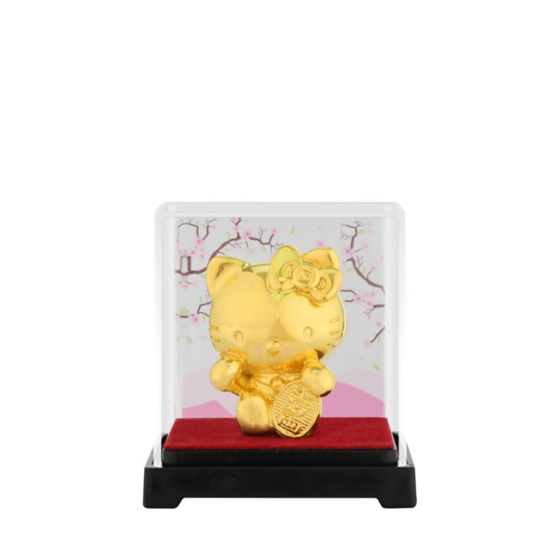 The Singapore Mint Sanrio Lucky Kitty 24K Gold Foil Mini Figure