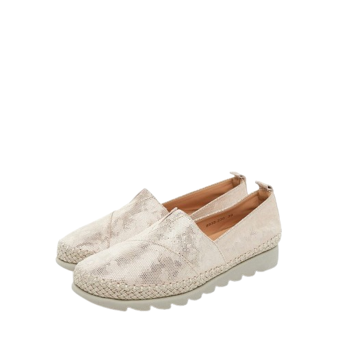 Barani Leather Pumps/Ballet Flats 8938-230 (Textured Leather) - Gold