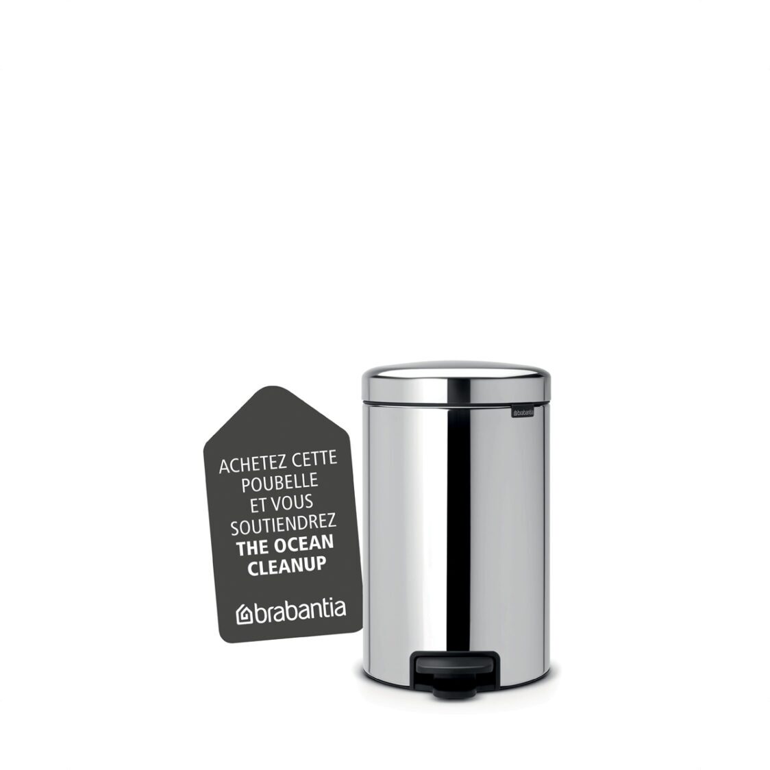 Brabantia Pedal Bin Newicon 12L Soft Closing - Brilliant Steel -113581