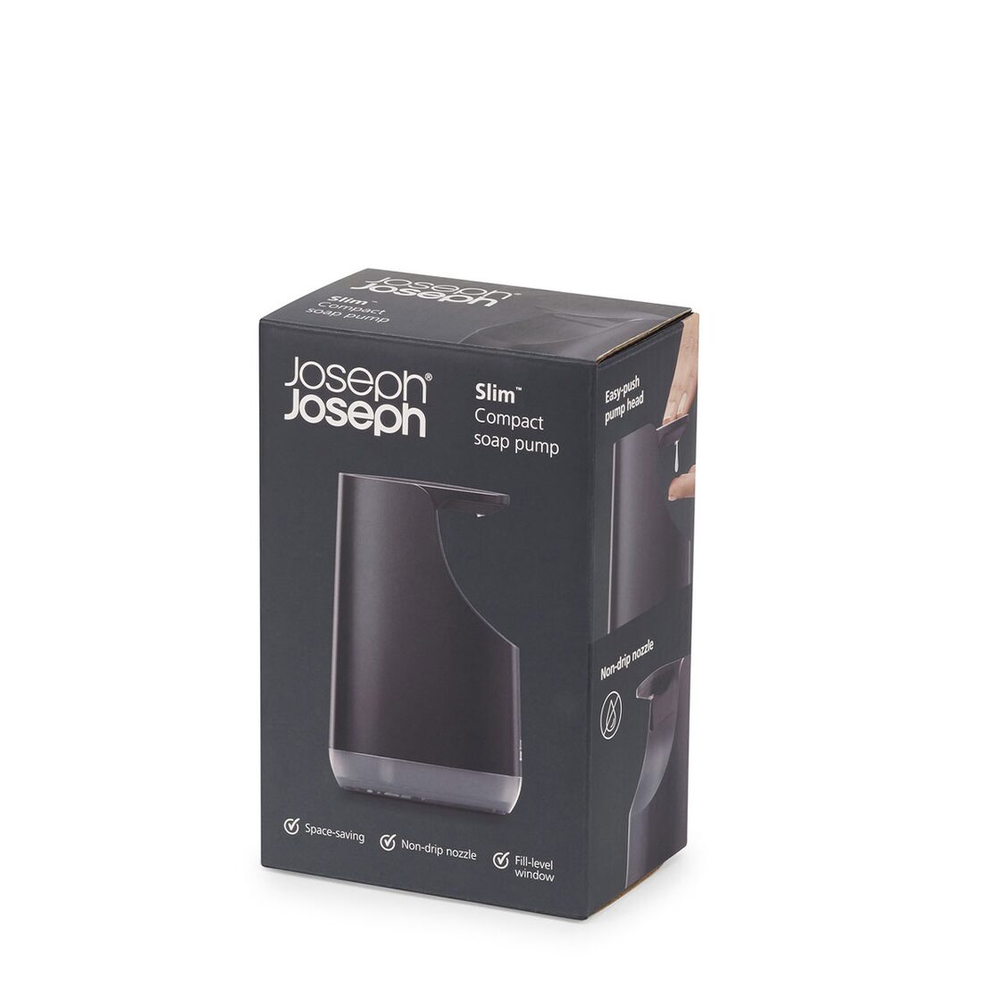 Joseph-Joseph Slim Compact Matt Black Soap Pump