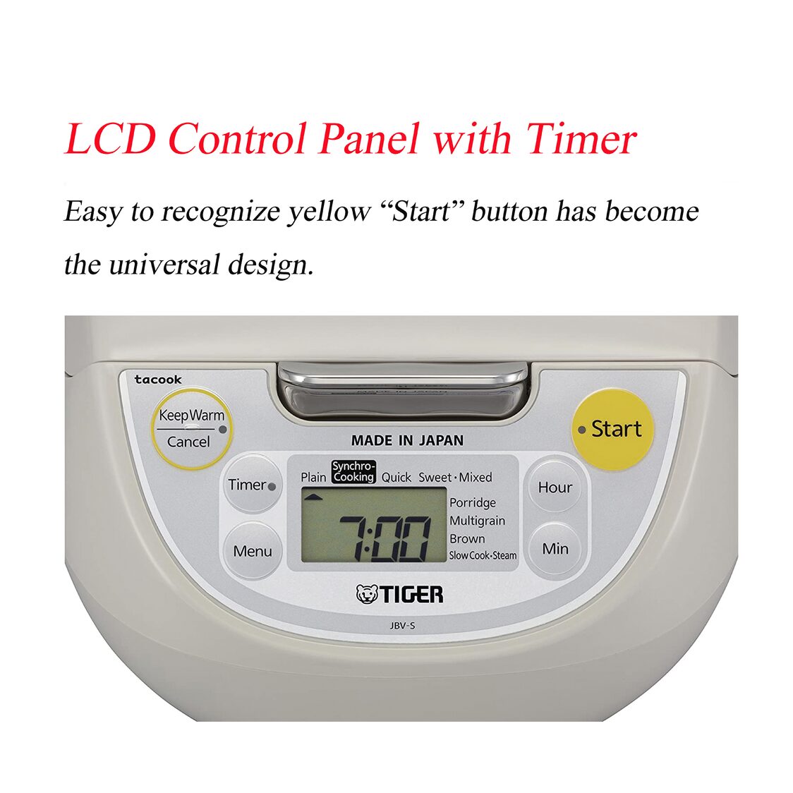 TIGER TACOOK 4-in-1 Function Rice Cooker 1.0L (JBV-S10S)