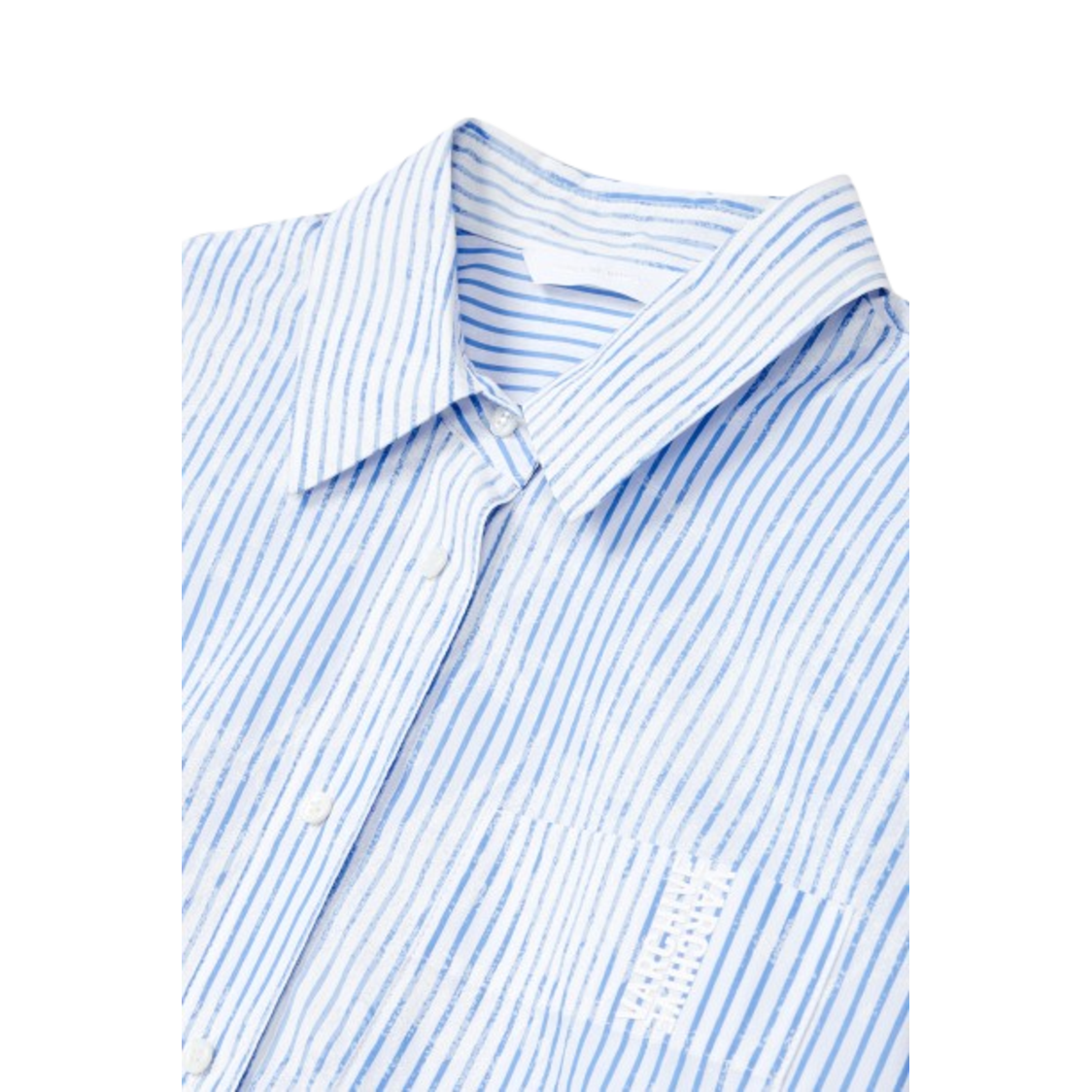 Voice Of Voices Lettering Pocket Stripe Shirts White