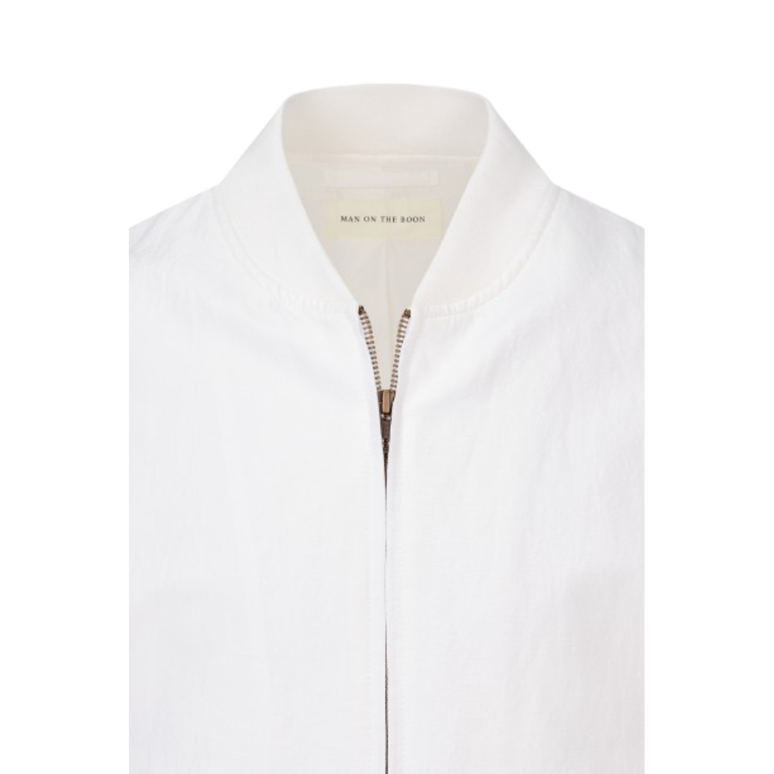 Man On The Boon Linen Lightweight Blouson White
