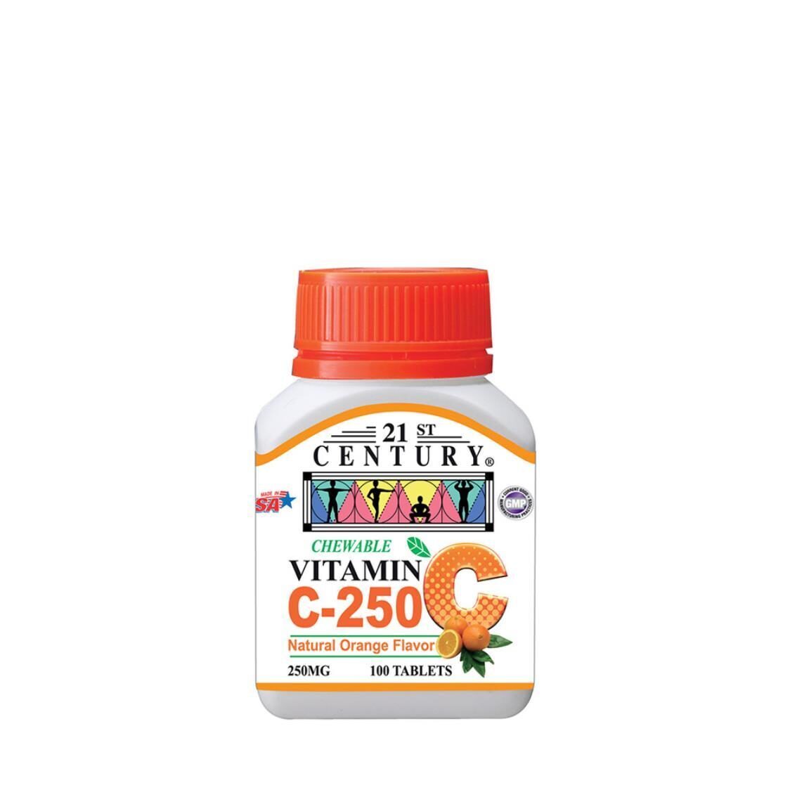21st Century C250mg Orange Chewable 100s