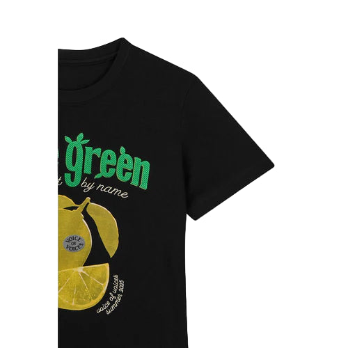 Voice Of Voices Lime Print Half Sleeve Tshirt