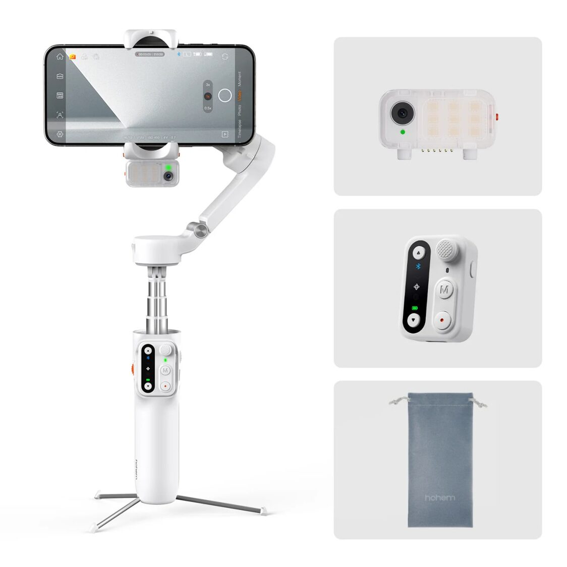 Hohem Isteady V3 3-Axis Palm Smartphone Gimbal Ai Visual Tracking With Selfie Stick