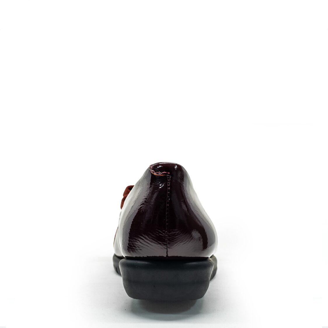 Barani Leather Pumps/Ballet Flats 8841-199 (With Fixed Buckle) - Maroon Patent