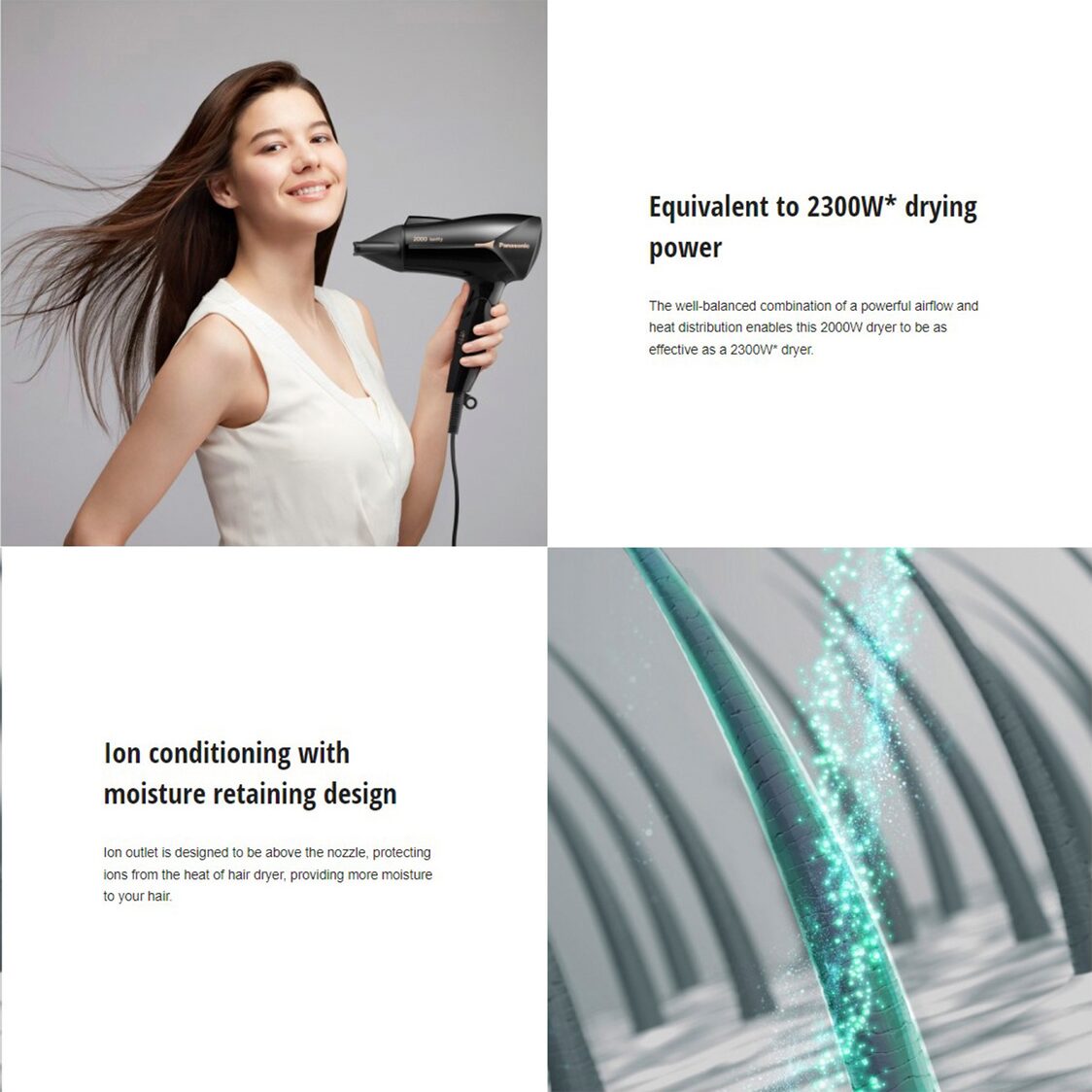 PANASONIC Ionity Hair Dryer 2000W (EH-NE66-K605)
