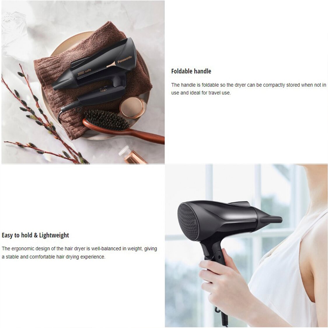 PANASONIC Ionity Hair Dryer 2000W (EH-NE66-K605)