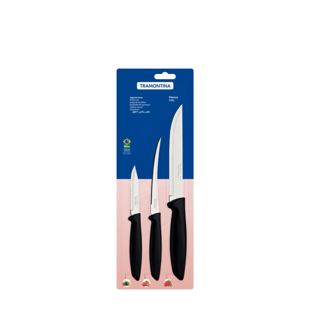 Tramontina Cutting & Serving Board (L35Xw23Xh1.5cm) with Free Knife Set