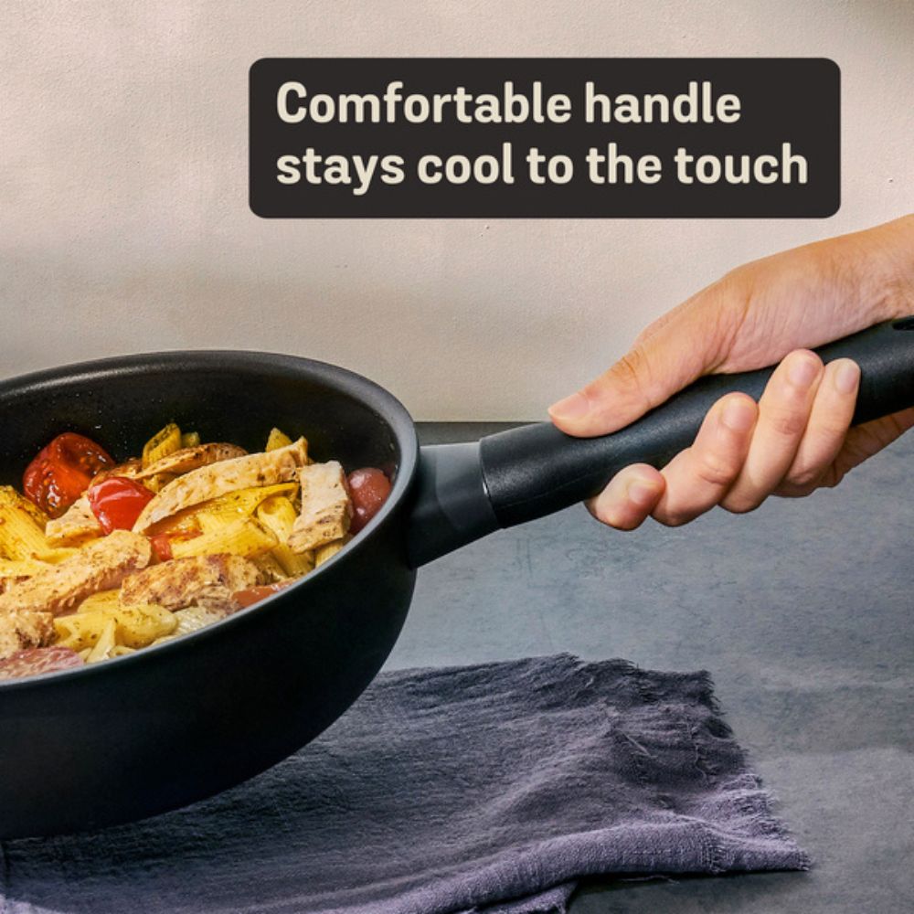 Meyer Midnight Nonstick 28cm Stirfry with Helper Handle 85078
