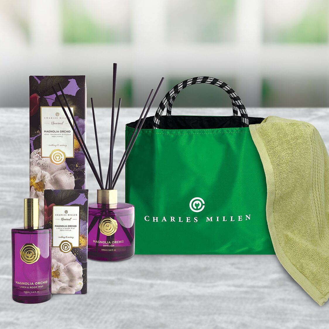 Charles Millen Signature Unwind Set - Magnolia Orchid Scent