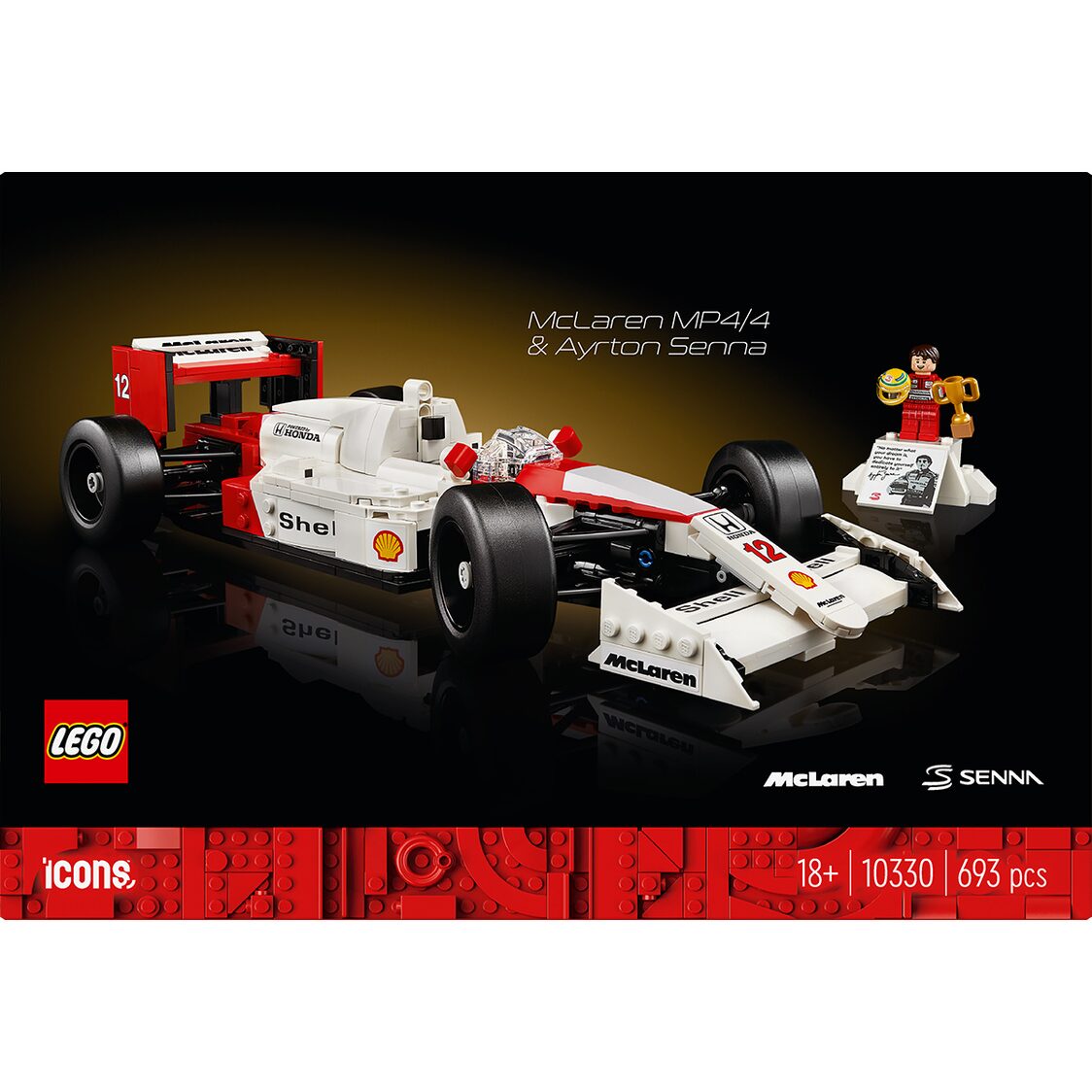 Lego Icons Lego McLaren MP4/4 & Ayrton Senna 10330