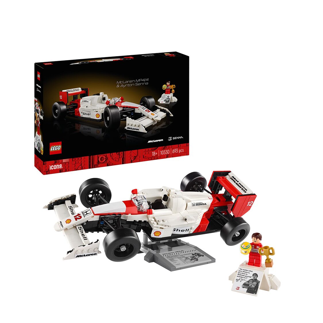 Lego Icons Lego McLaren MP4/4 & Ayrton Senna 10330