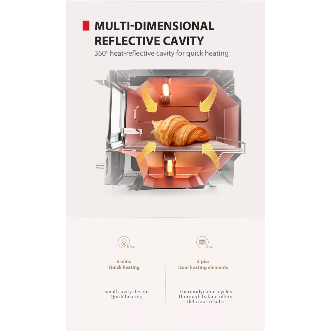 Toshiba 8L 1000W Oven Toaster - Pink (ET-TD7080 PN)