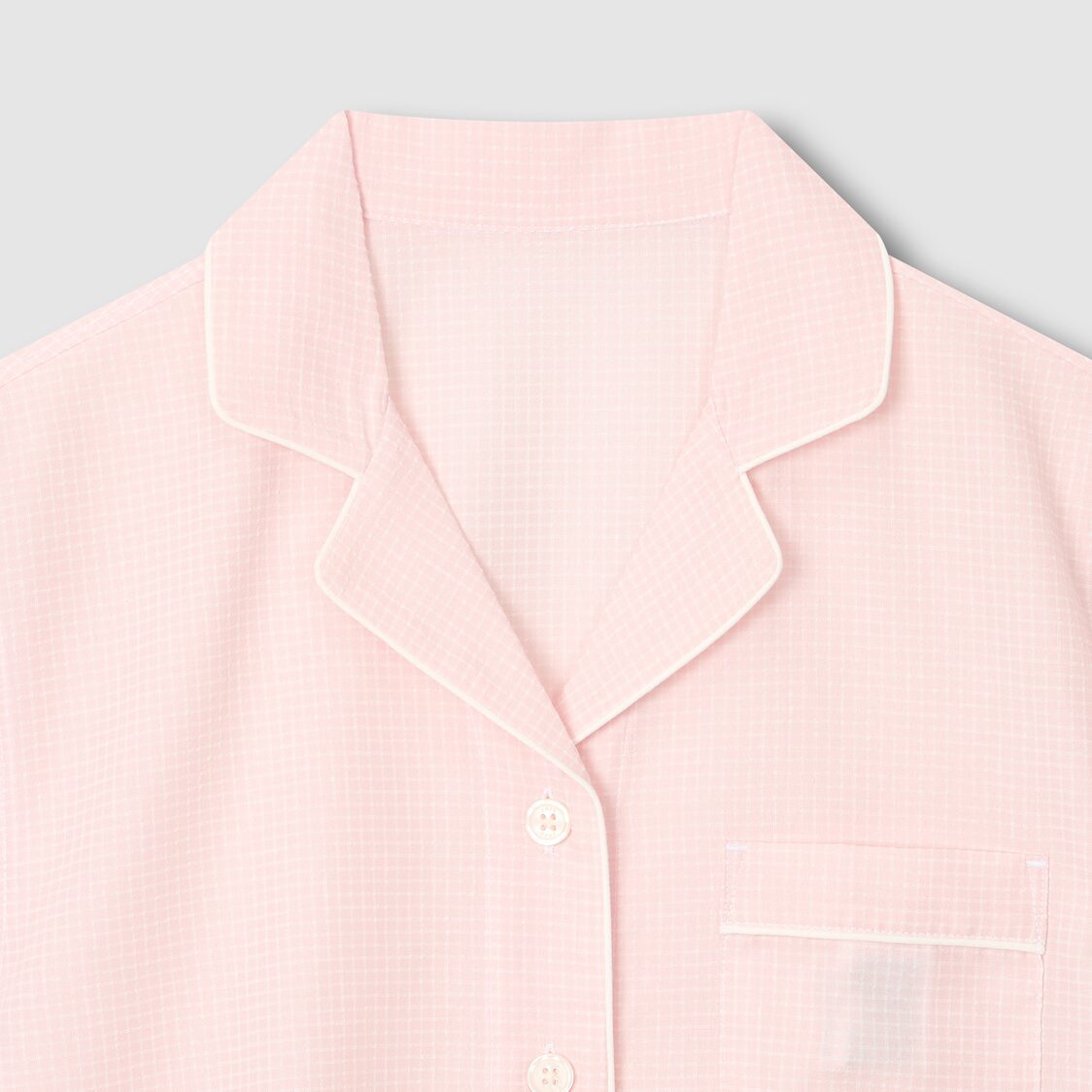 Jaju Women Cotton Check Pajama Set Light Pink