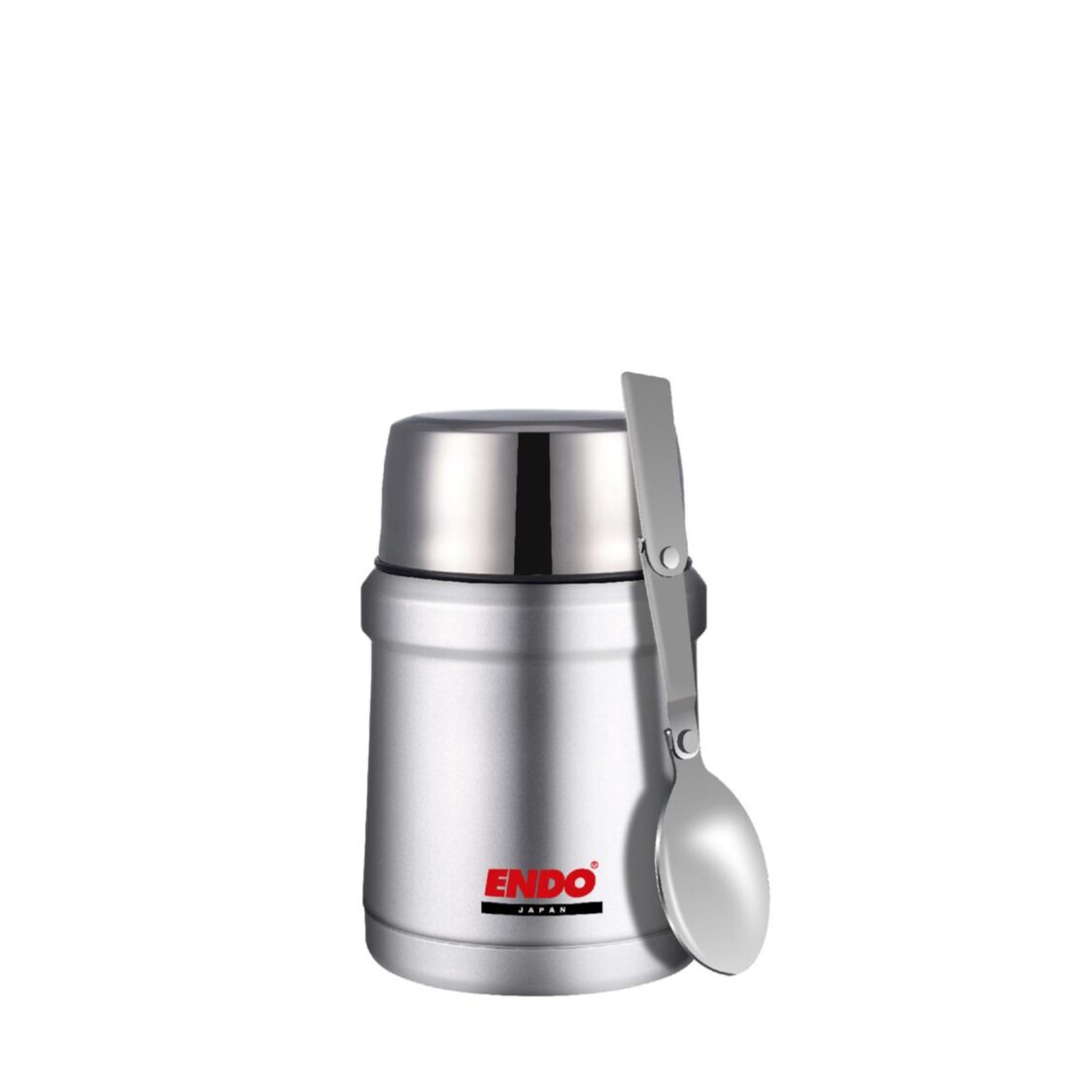 Endo Double Stainless Steel Thermal Food Jar 450ml - Pure Stainless (CX-4007 S/S)