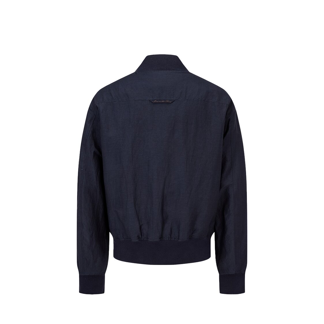 Man On The Boon Linen Lightweight Blouson Navy