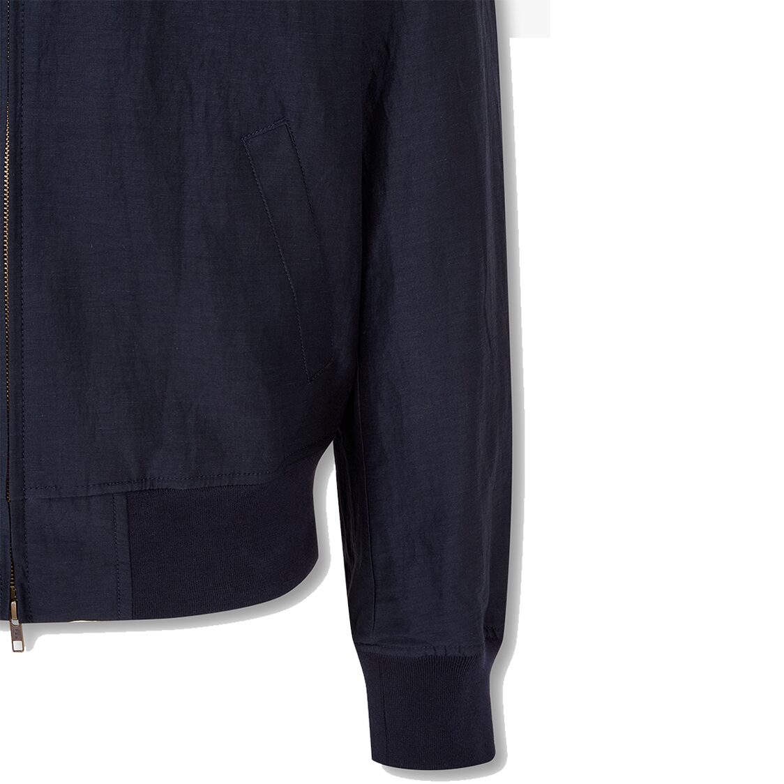 Man On The Boon Linen Lightweight Blouson Navy