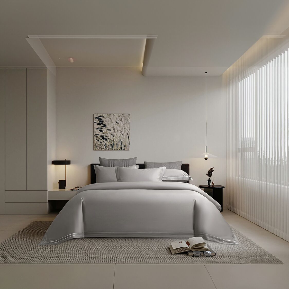 M.Maison Hotel Collection Monet Fitted Sheet / Bed Set Grey