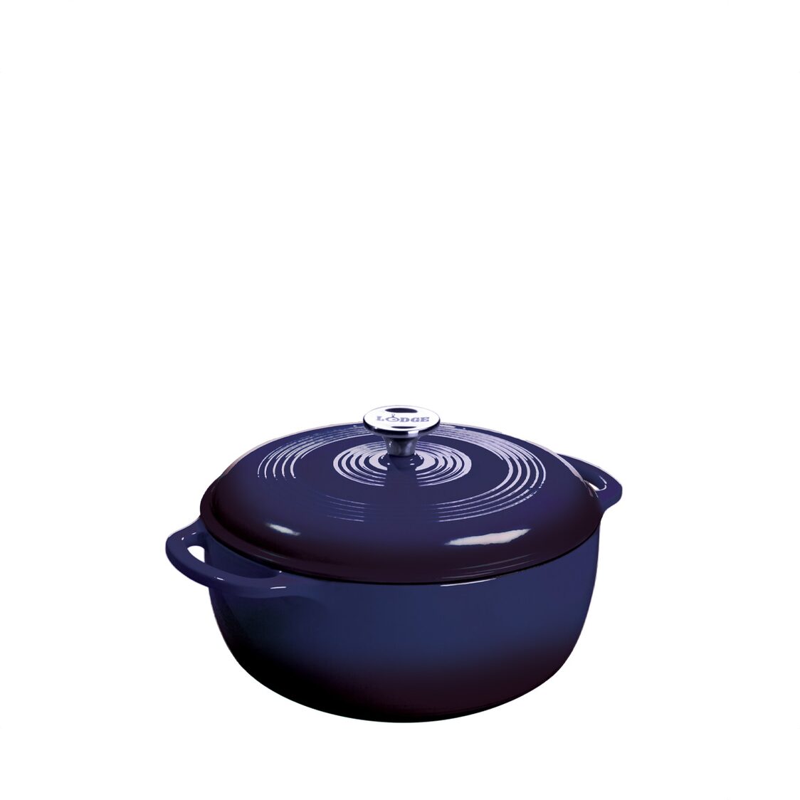 Lodge 6 Quart Indigo Enameled Cast Iron Dutch Oven