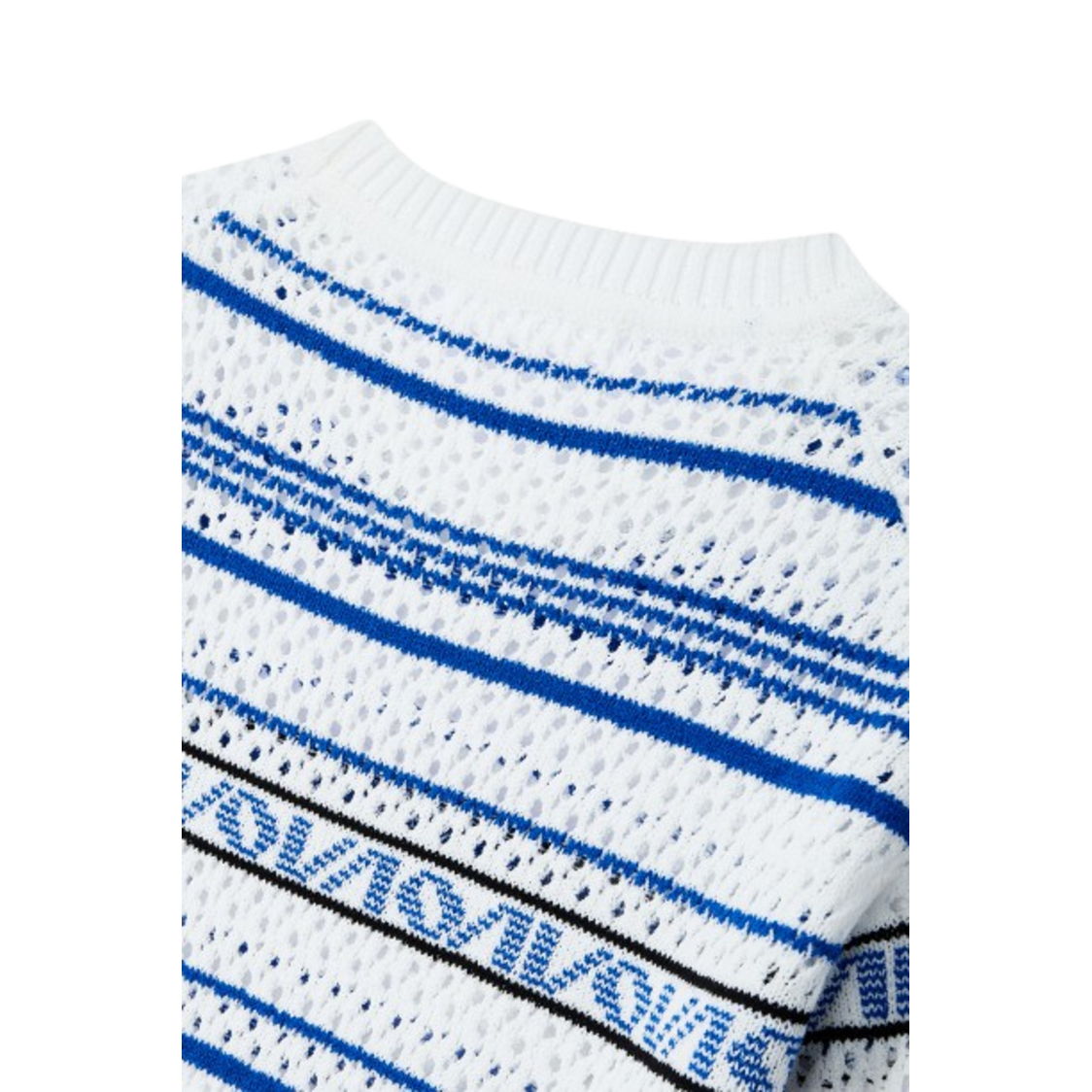 Voice Of Voices Logo Pattern Long Sleeve Knit Blue