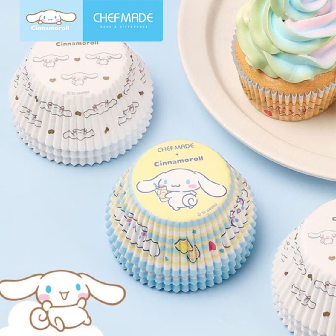 Chefmade Paper Oil-Proof Cupcake Liner 7X3cm 100Pcs Design 1# Cinnamoroll (1898cm-CL5035)
