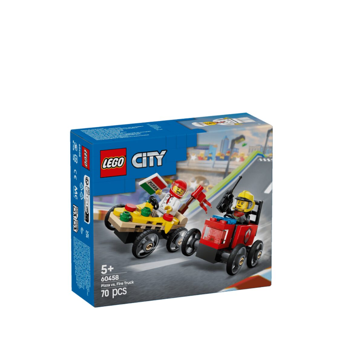 Lego City Pizza vs. Fire Truck Race Car Pack 60458