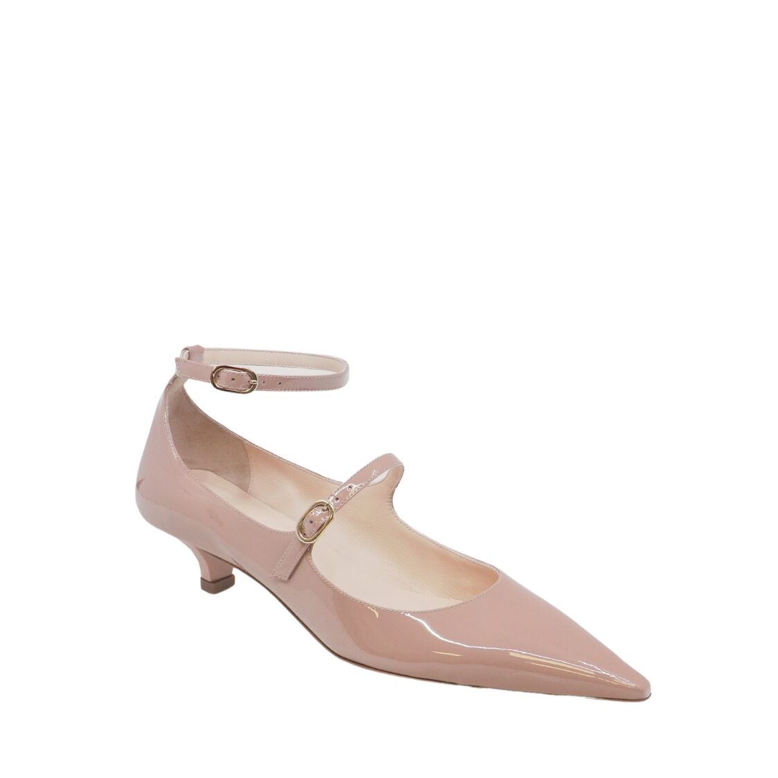 Prosperine Strappy Patent Leather Kitten Nude