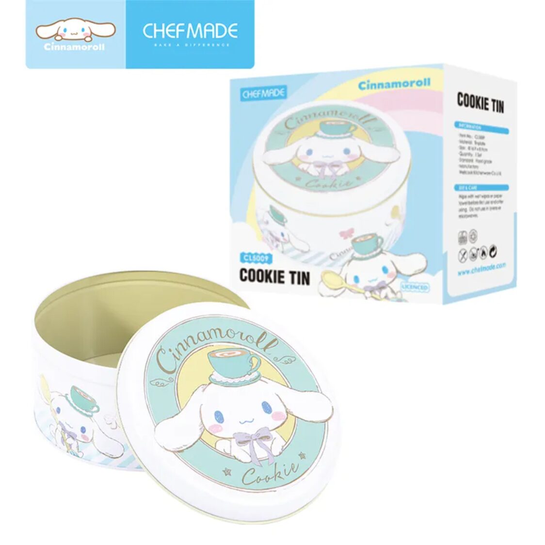 Chefmade Cookie Tin 16.9xH8.9cm Cinnamoroll (1898cm-CL5009)
