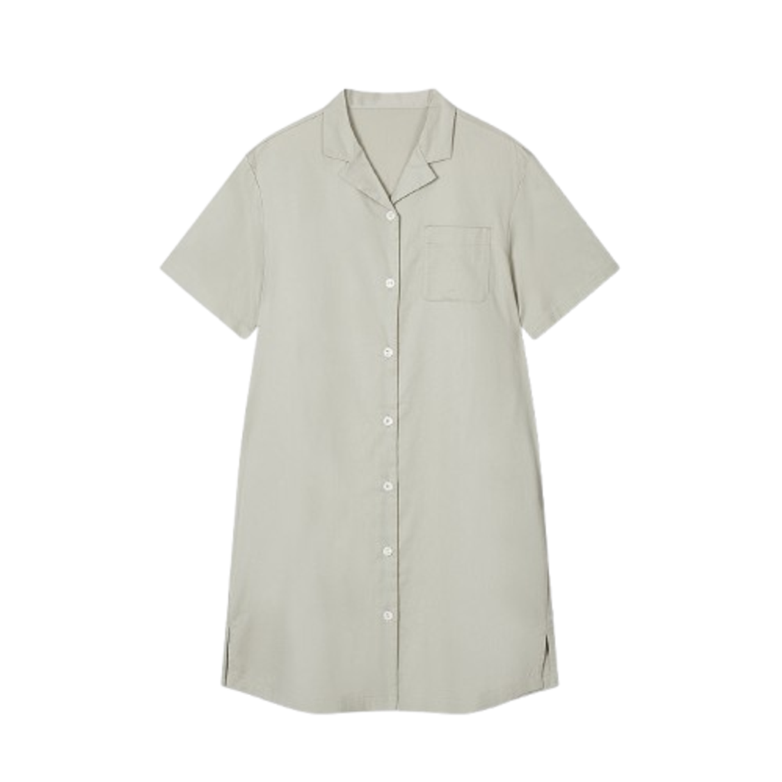 Jaju Women Cotton Sateen Pajama Dress Khaki Grey