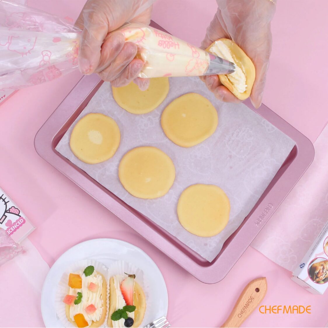Chefmade Ldpe Disposable Pastry Bag With Colour Label 21X34.5cm Pink Hello Kitty (1898cm-KT7052)