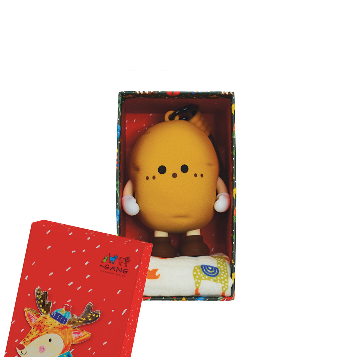 The Gang The Rangers Series The Squad Gauze Cotton Bath Linen X'mas Gift Set, 1 Piece Gauzy Face Towel With 1 Piece Veggie Pouch