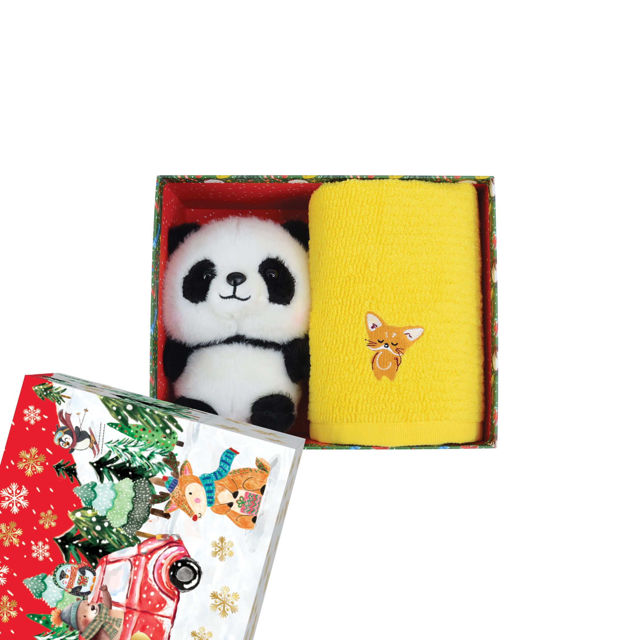 The Gang The Rangers Series The Ruffz Premium Cotton Bath Linen X'mas Gift Set, 1 Piece Sports Bath Towel With 1 Piece Animal Plush