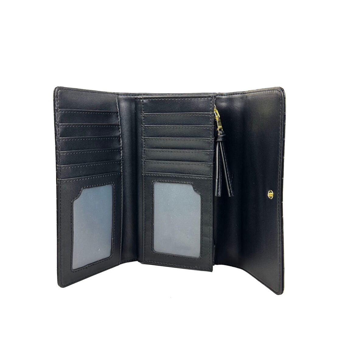 Mel&Co Croco Tri-Fold Long Wallet