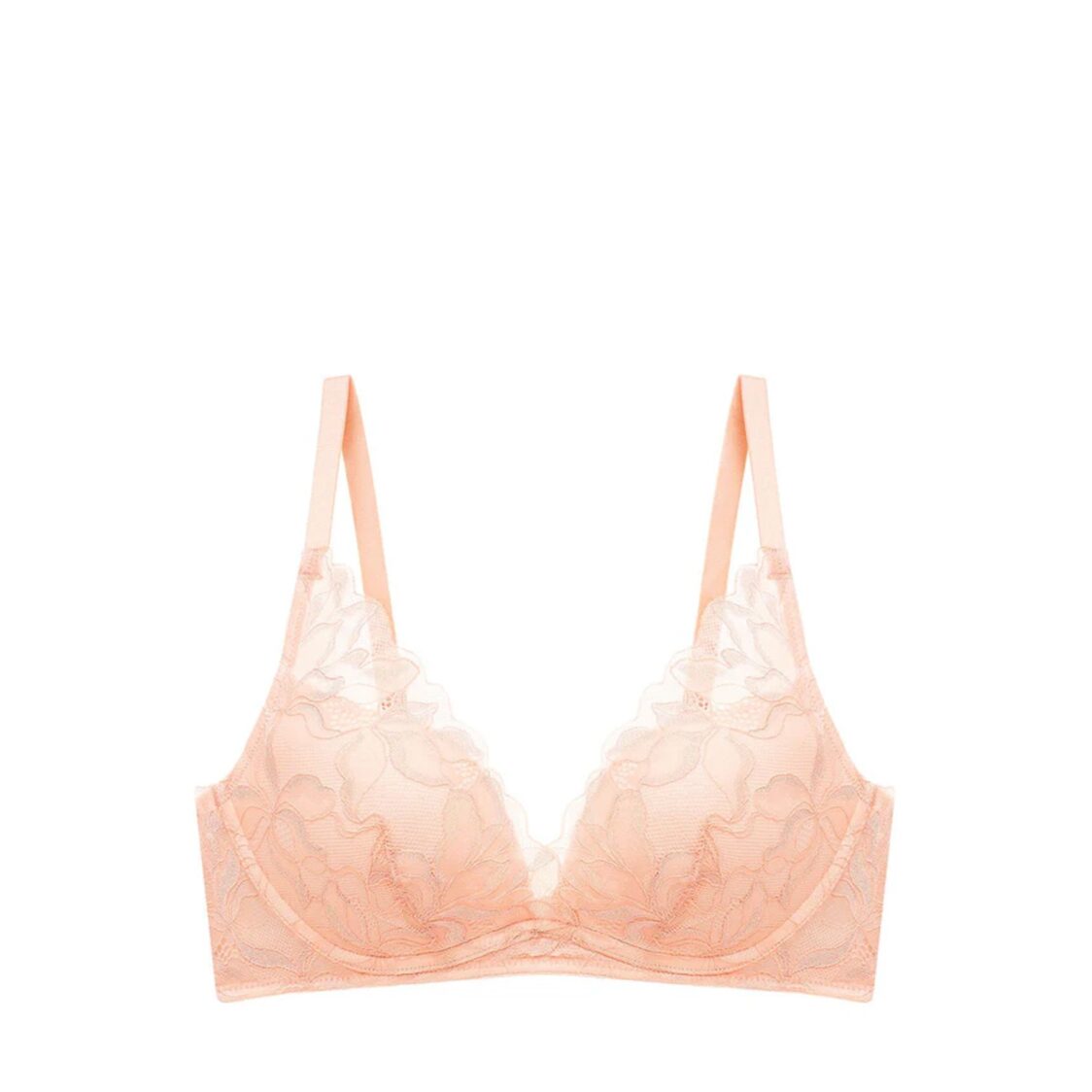 Triumph Magnolia Lace Non Wired Push Up Deep V Bra V S Terracotta