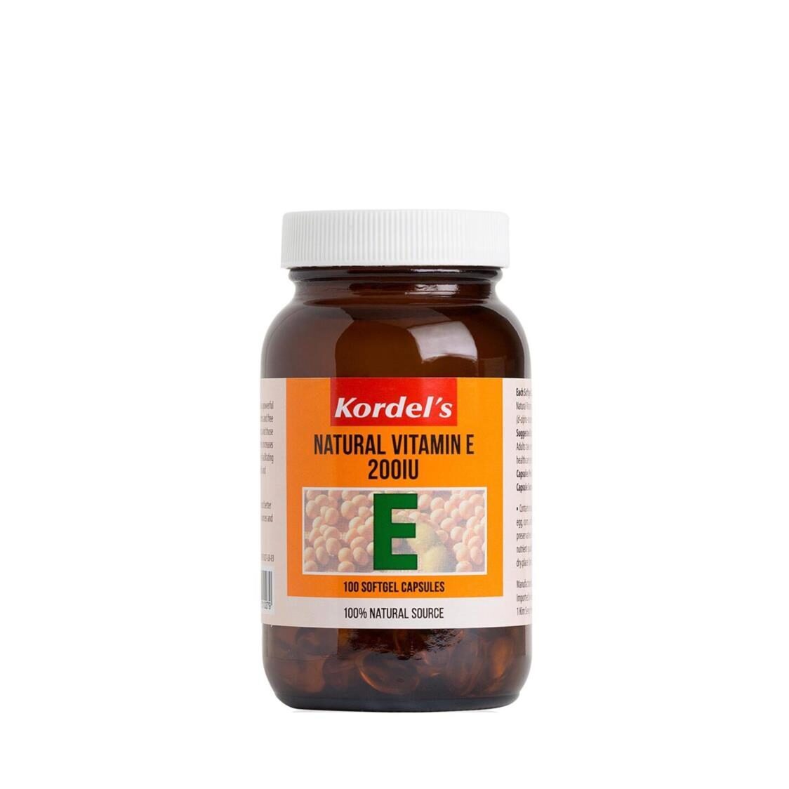 Kordel's Natural Vitamin E 200IU 100's