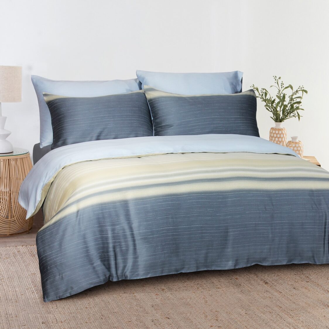 Eurotex Mod Living made from 100% TENCEL™ Fibers Fitted Sheet Set / Bed Set - Kegan