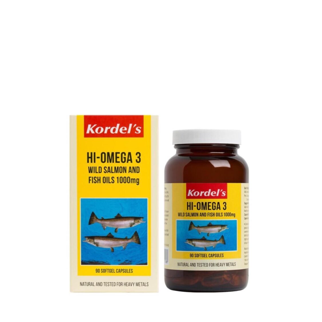 Kordel's Hi-Omega 3 Wild Salmon And Fish Oils 1000mg 90's