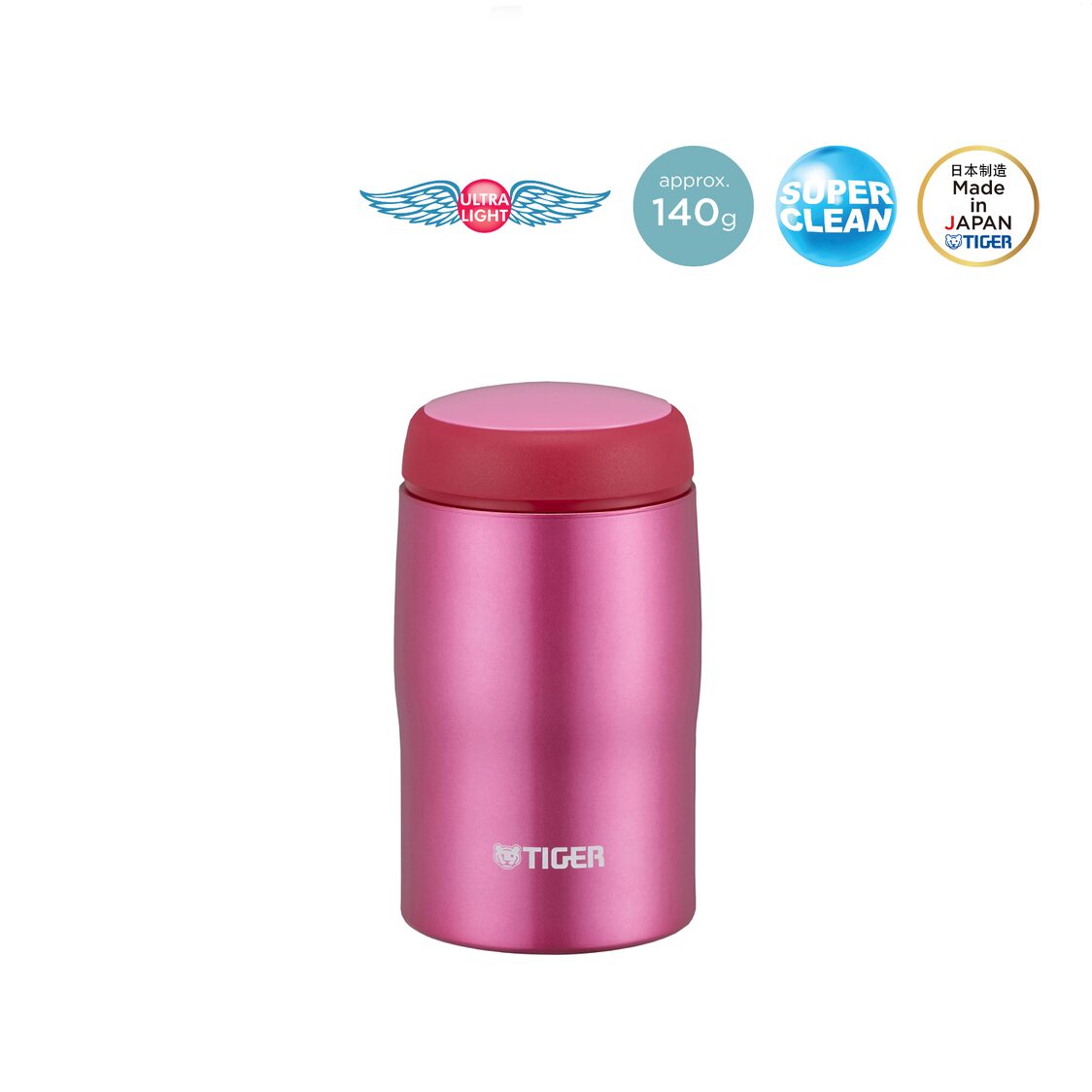 TIGER Double Stainless Steel Mug 240ml - Bright Pink (MJA-B024 PB)