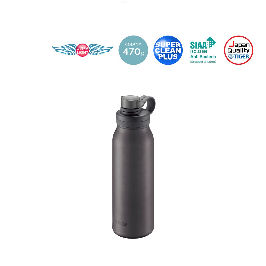 TIGER Anti-Bacterial Double Stainless Steel Carbonated Bottle - Steel (MTA-T080 KS)