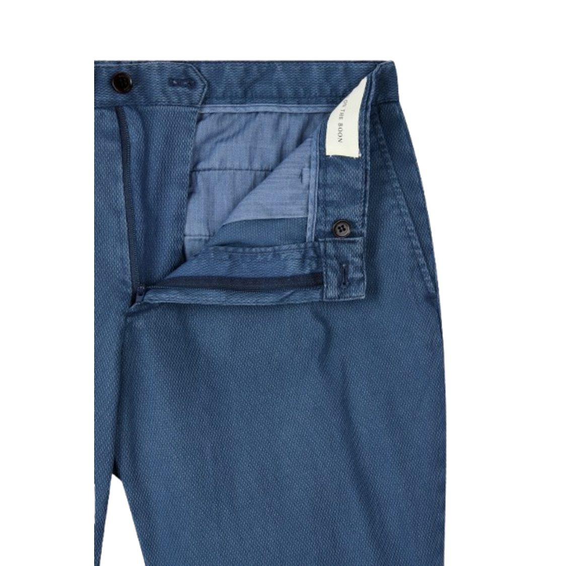 Man On The Boon Texture Tapered Pants Navy