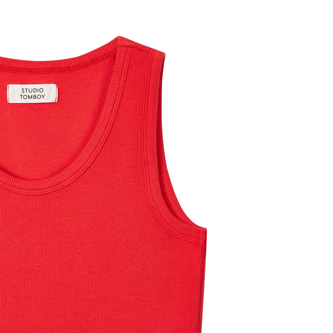 Studio Tomboy U-Neck Logo Embroidery Sleeveless